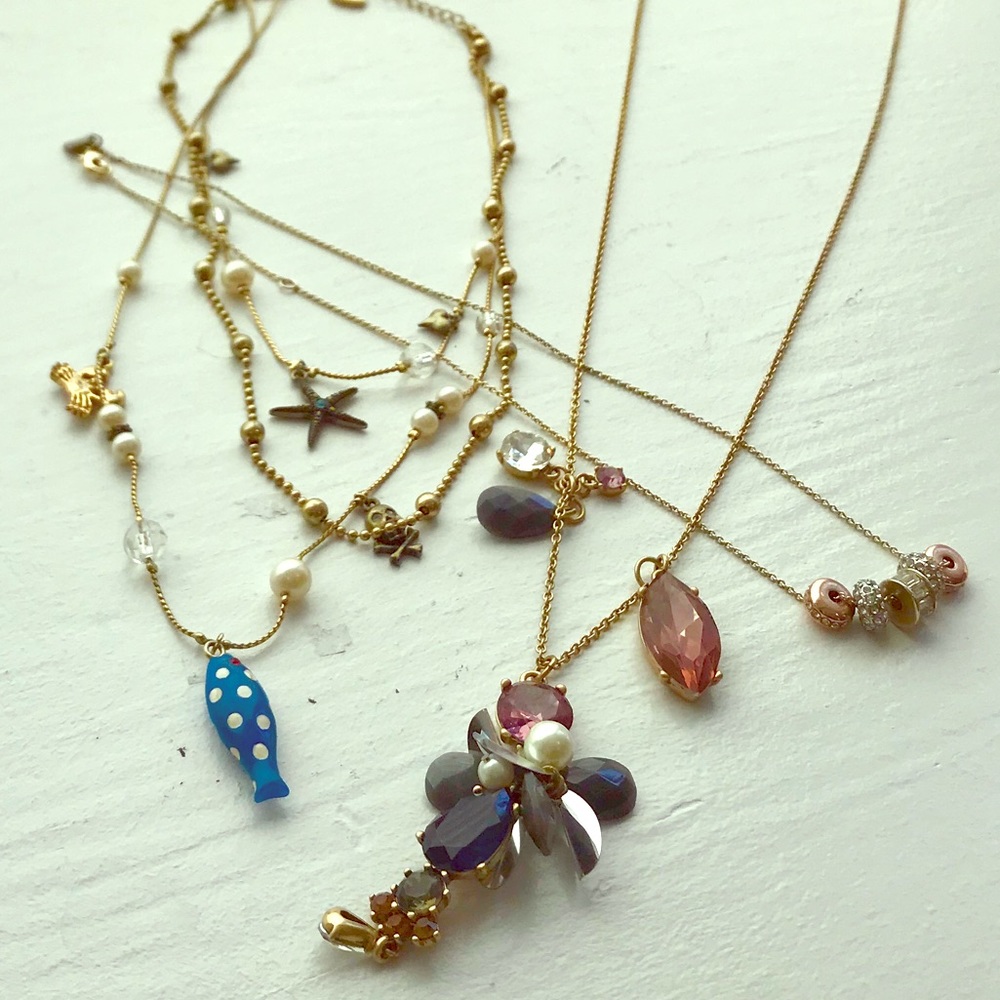 Dainty gold necklaces (set of three)